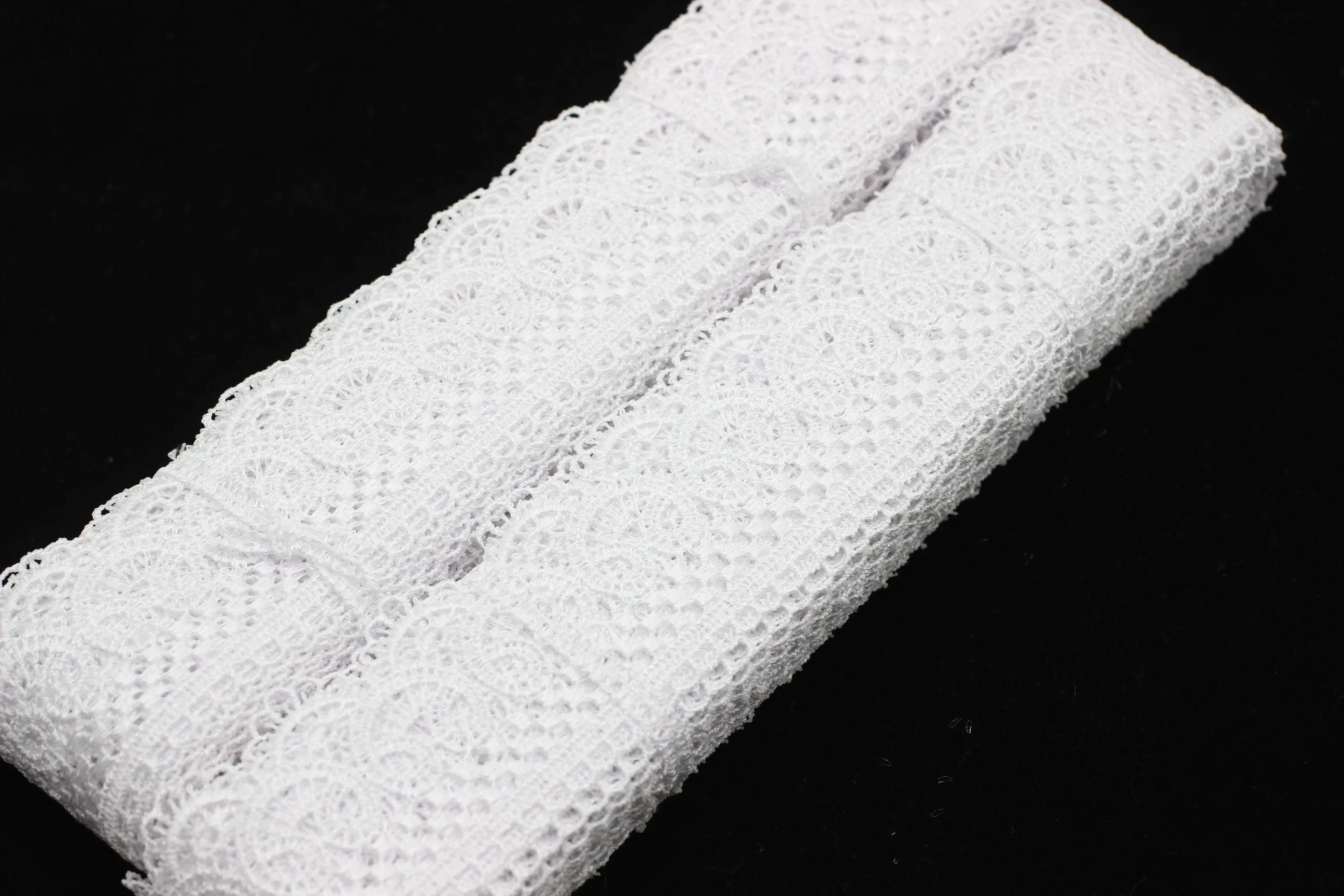 19.6 Yards White Bridal Guipure Lace Trim | 2.1 Inches Wide Lace Trim | Geometric Bridal Lace | French Guipure | Guipure Lace Fabric TRM53