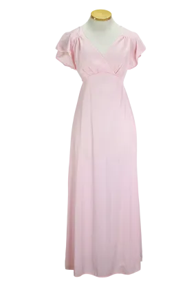 70s Pink Maxi Nightie           w32