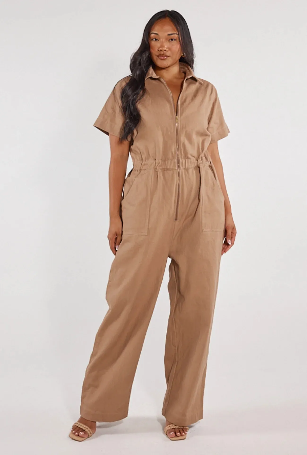 Adalita Jumpsuit - Mocha Denim