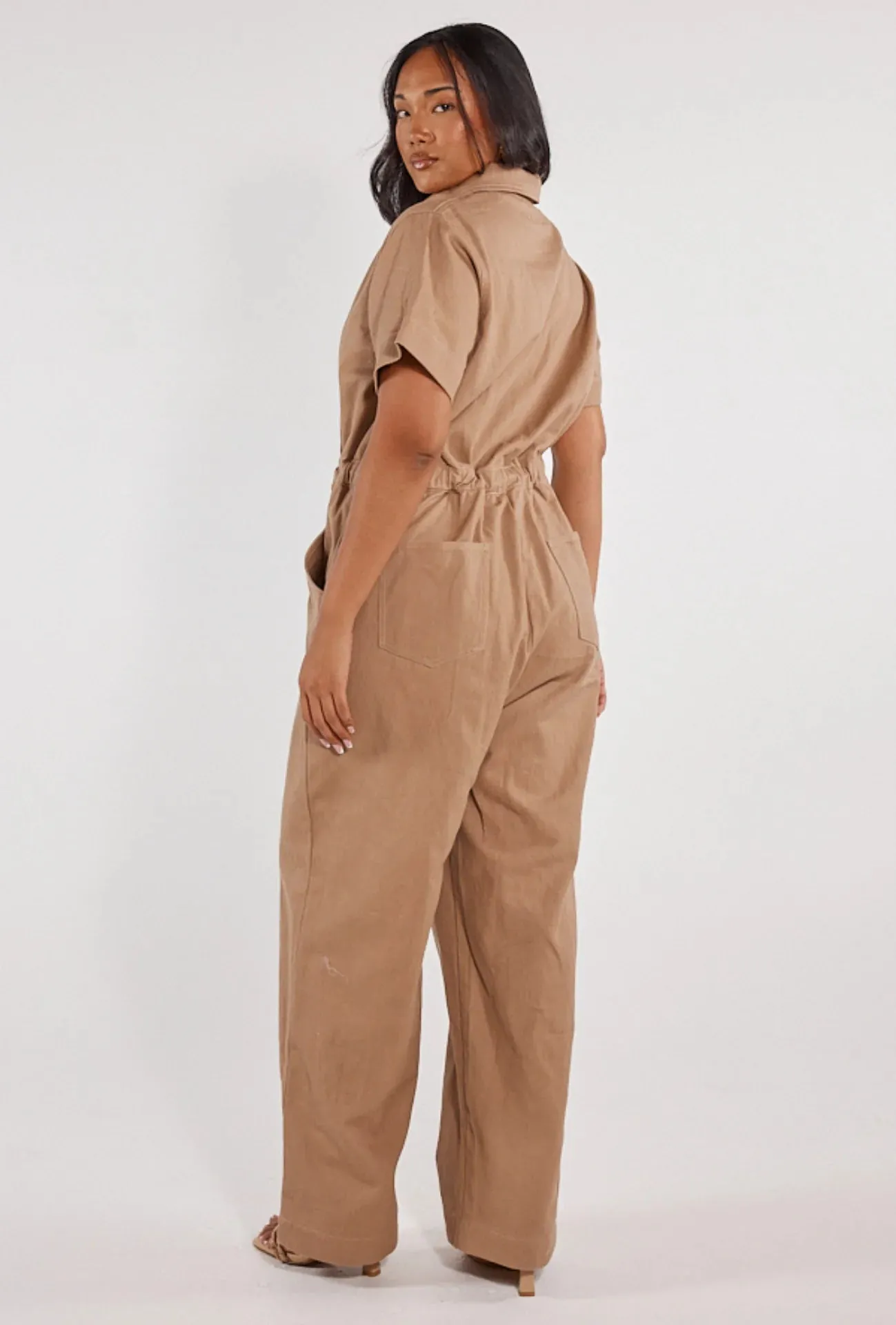 Adalita Jumpsuit - Mocha Denim