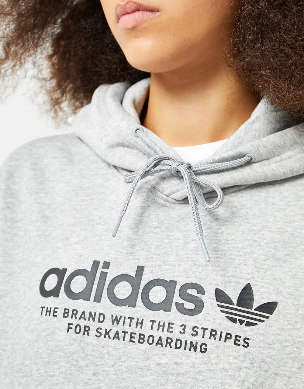 adidas 4.0 Logo Pullover Hoodie - Medium Grey Heather/Black