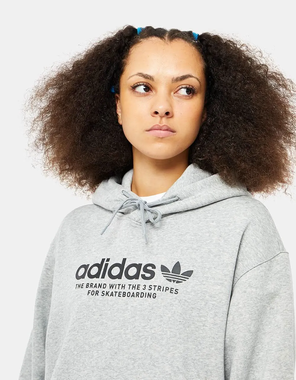 adidas 4.0 Logo Pullover Hoodie - Medium Grey Heather/Black