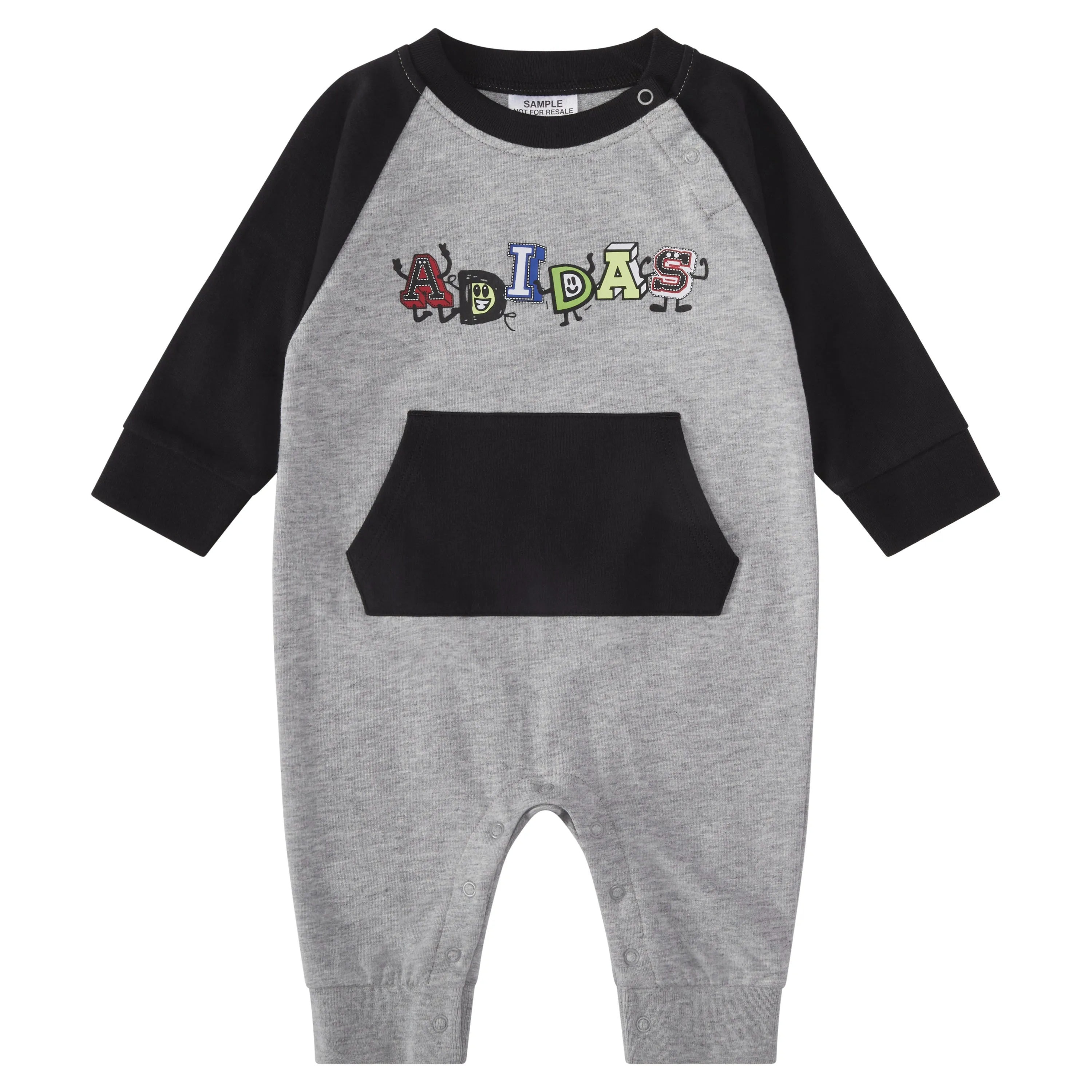 Adidas Baby Unisex Long Sleeve Colorblock Jumpsuit