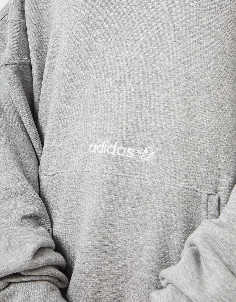 adidas Challenger Pullover Hoodie - Medium Grey Heather/White