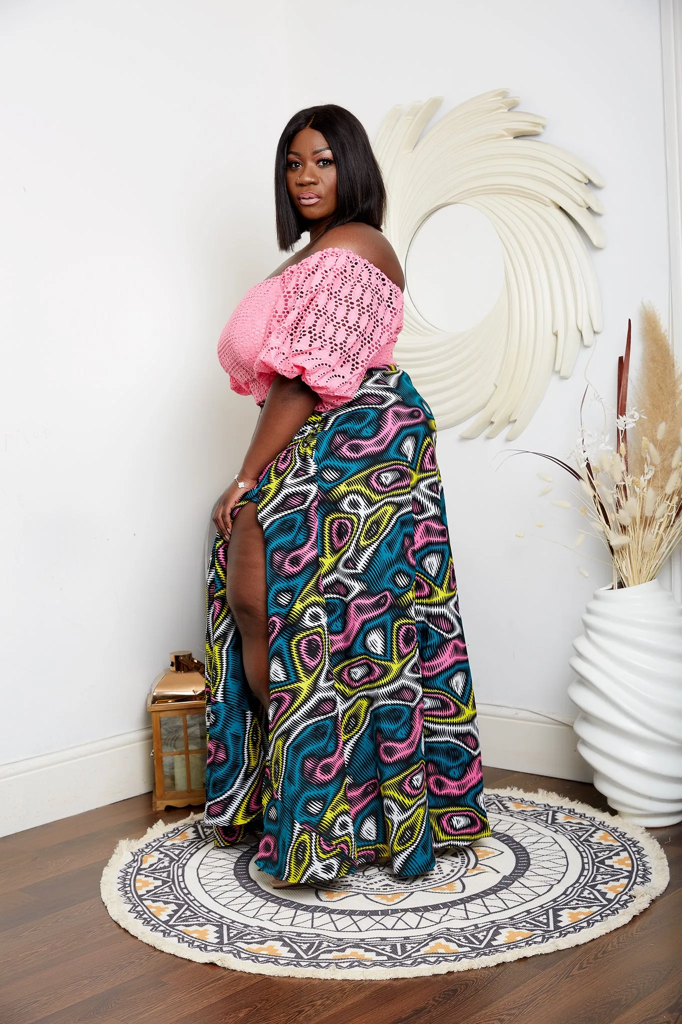 African Print Ankara Maxi Skirt - Nkemji