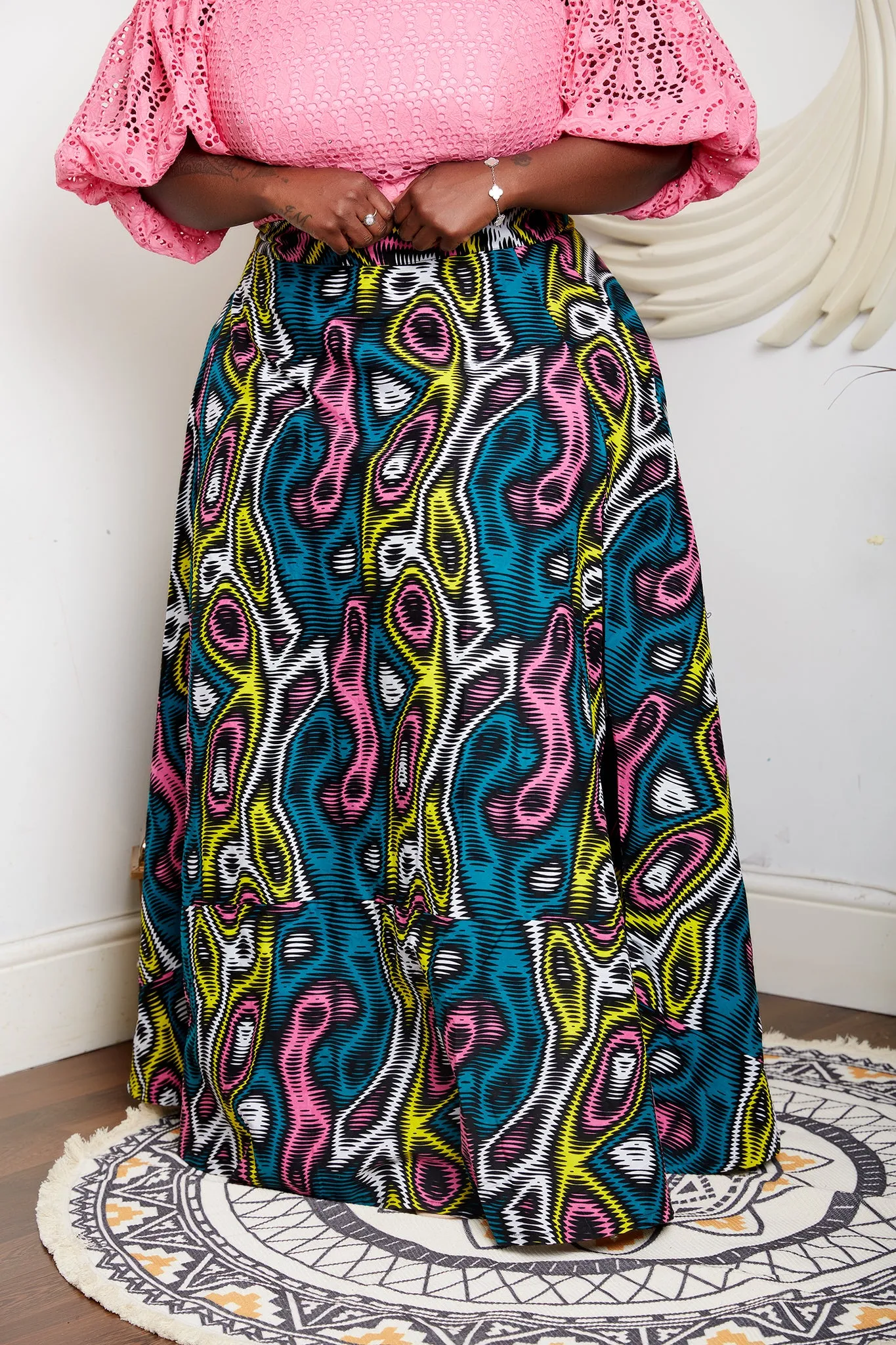 African Print Ankara Maxi Skirt - Nkemji