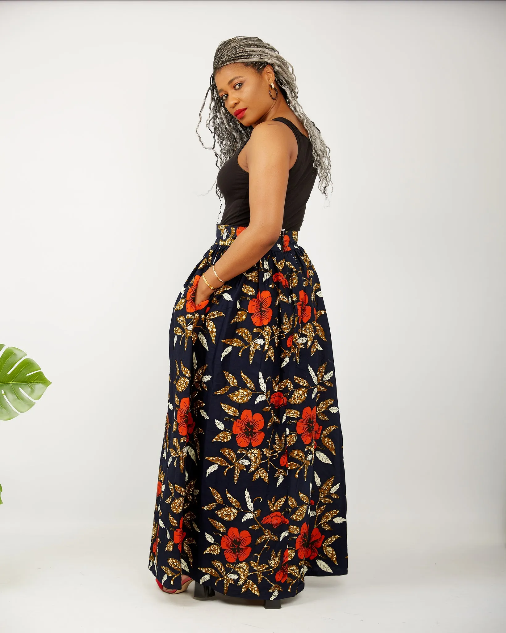 African Print Ankara Maxi Skirts - Olaku