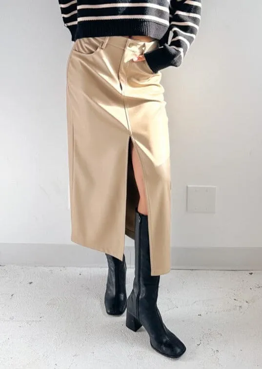 Avani Midi Skirt - Camel