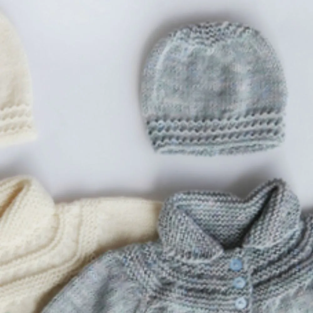 Baby Jacket & Hat Knitting Pattern (CRU1859)