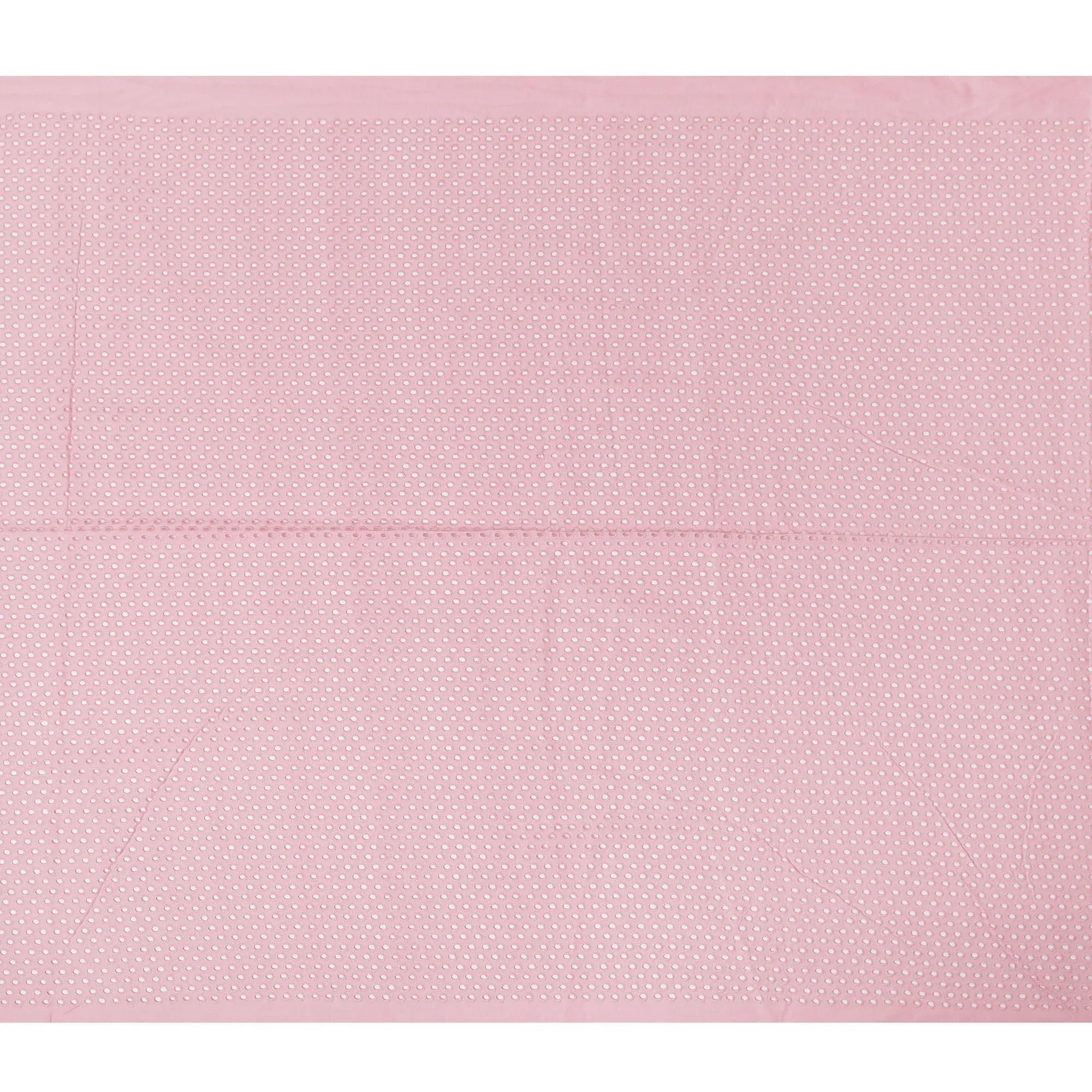 Baby pink cotton voile fabric with same tone embroidery in chikankari design-D12478