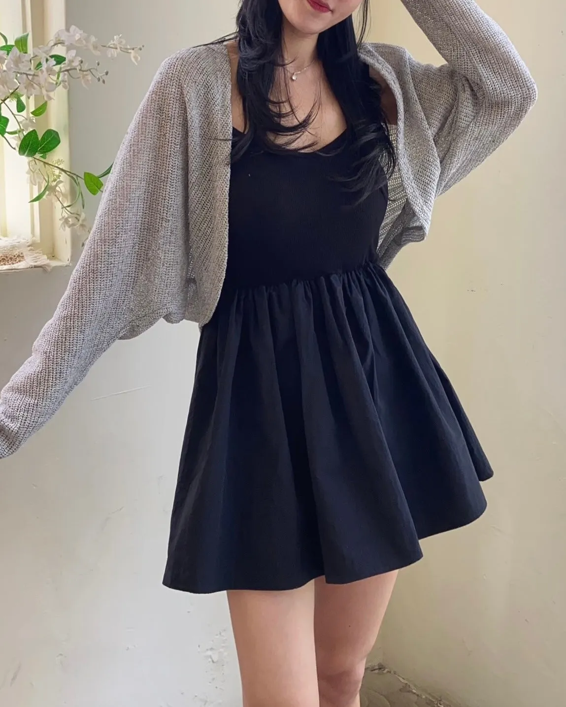 Banding Flare Mini Dress