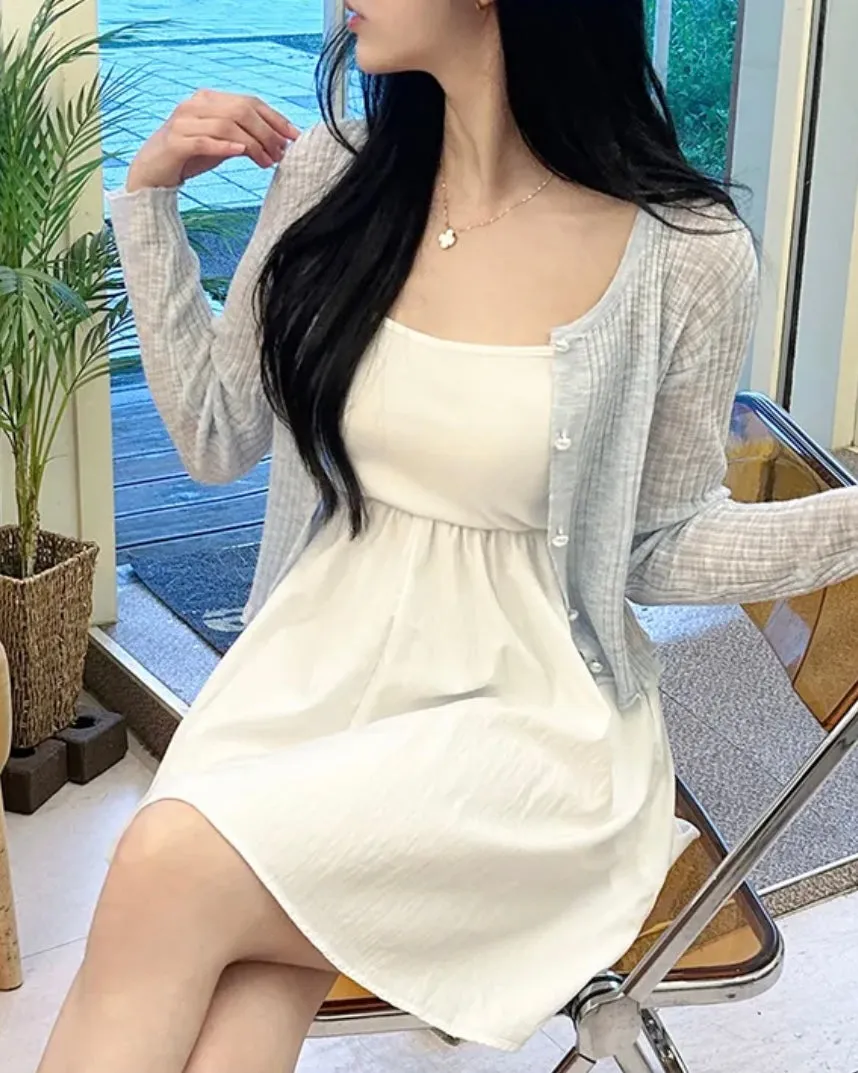 Banding Flare Mini Dress