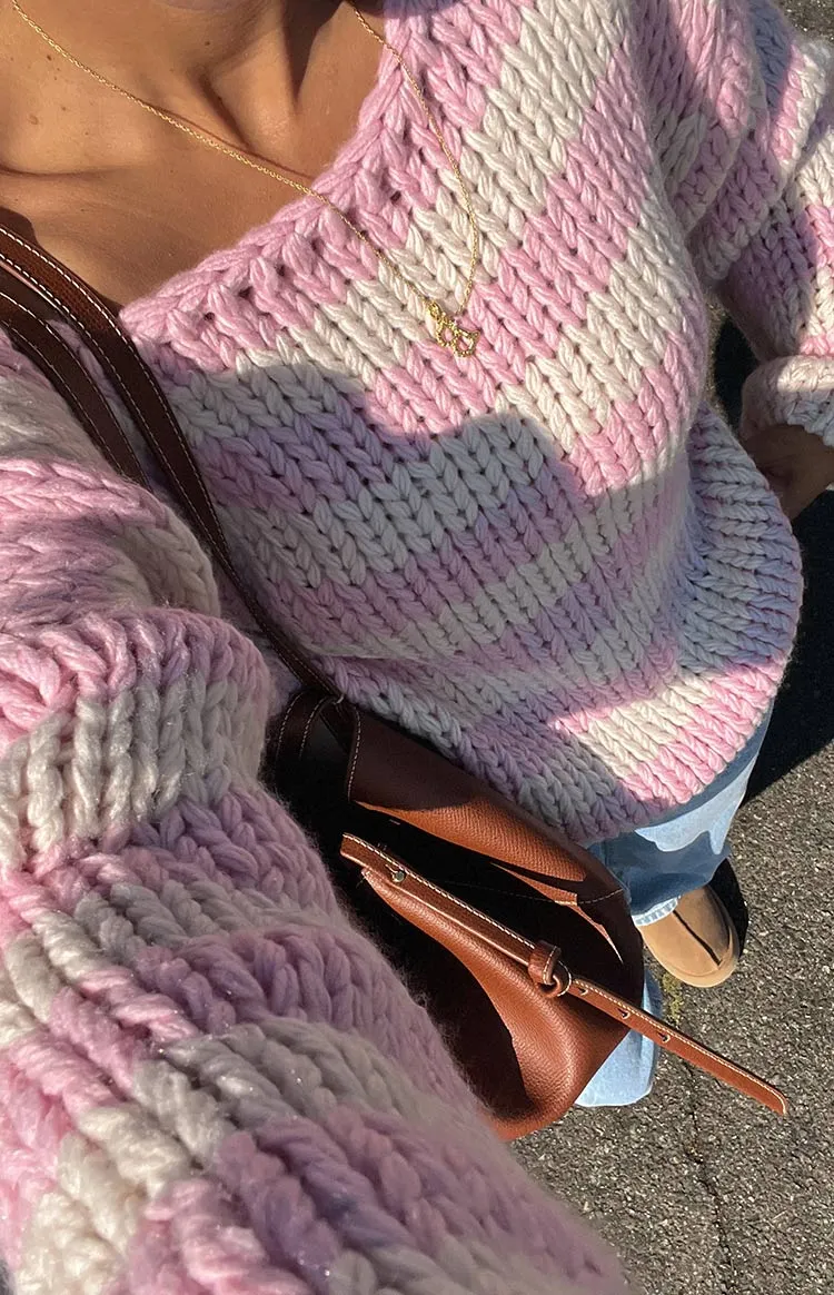 Bea Pink Striped Sweater