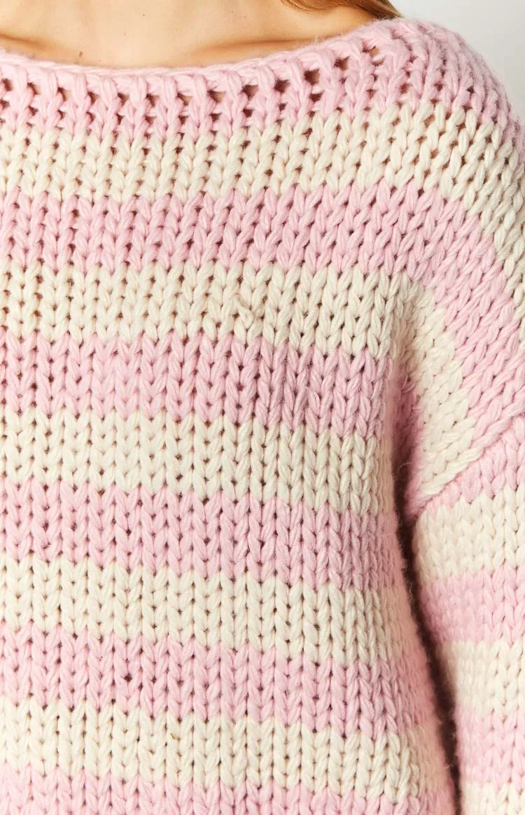 Bea Pink Striped Sweater