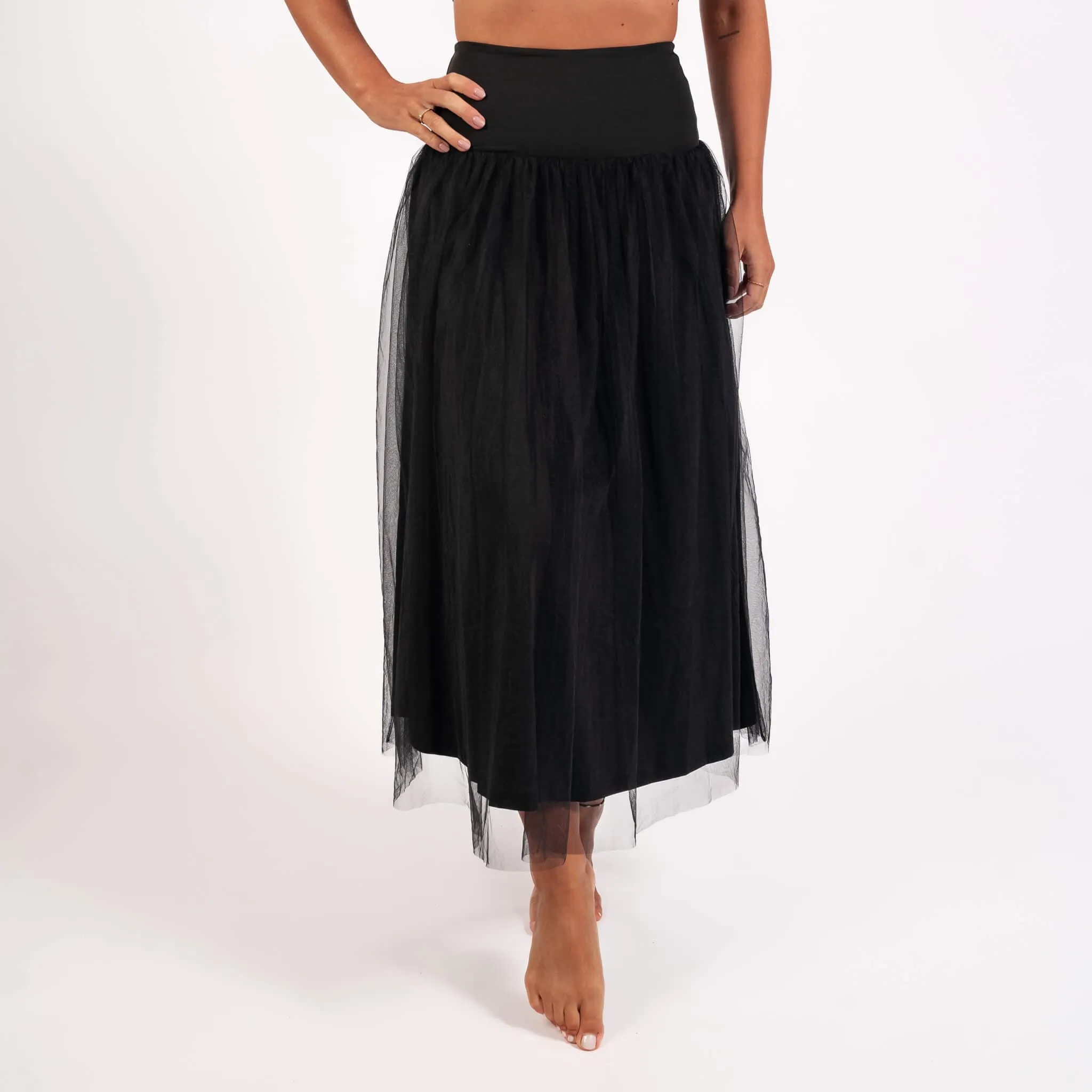 Black Maxi Tulle Skirt