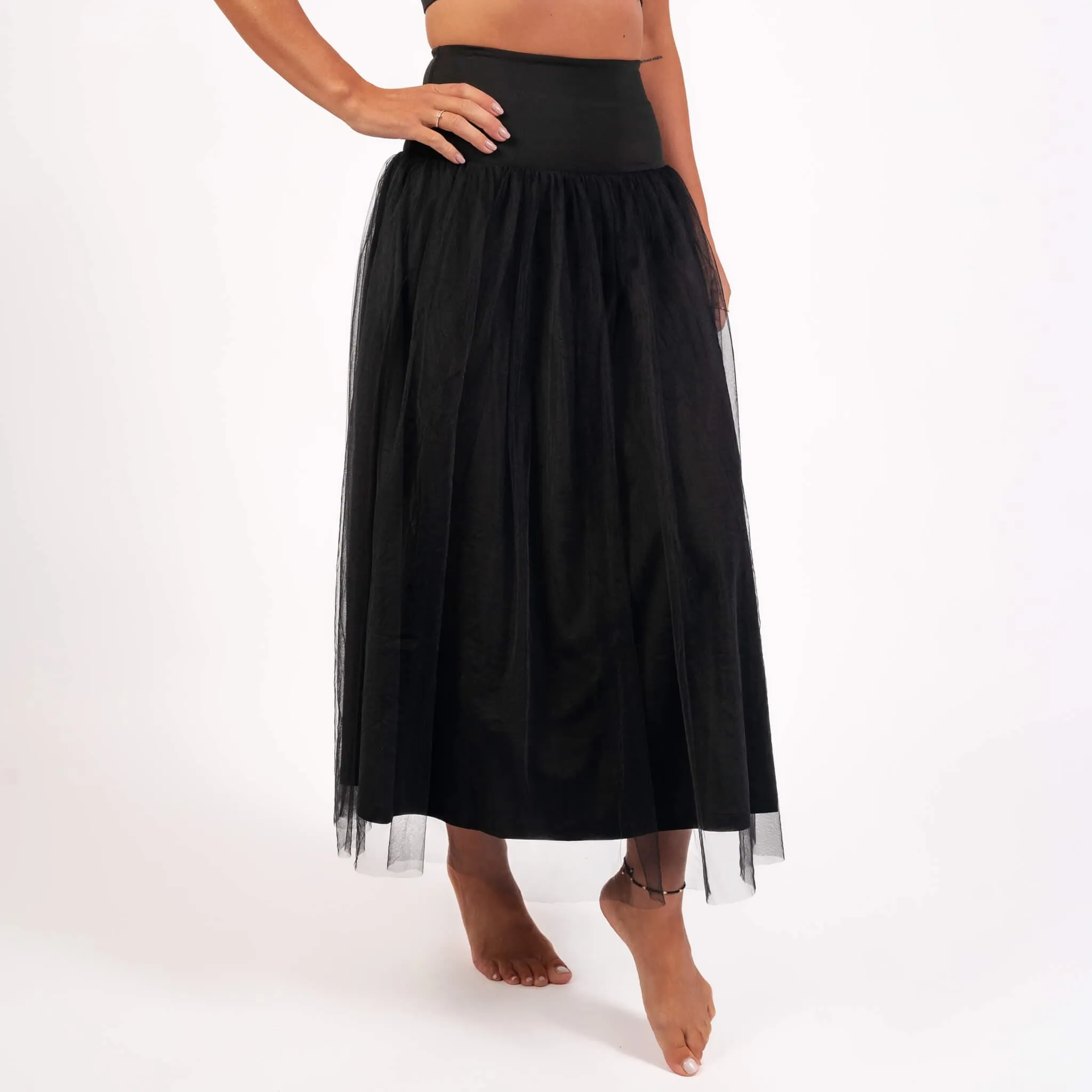 Black Maxi Tulle Skirt