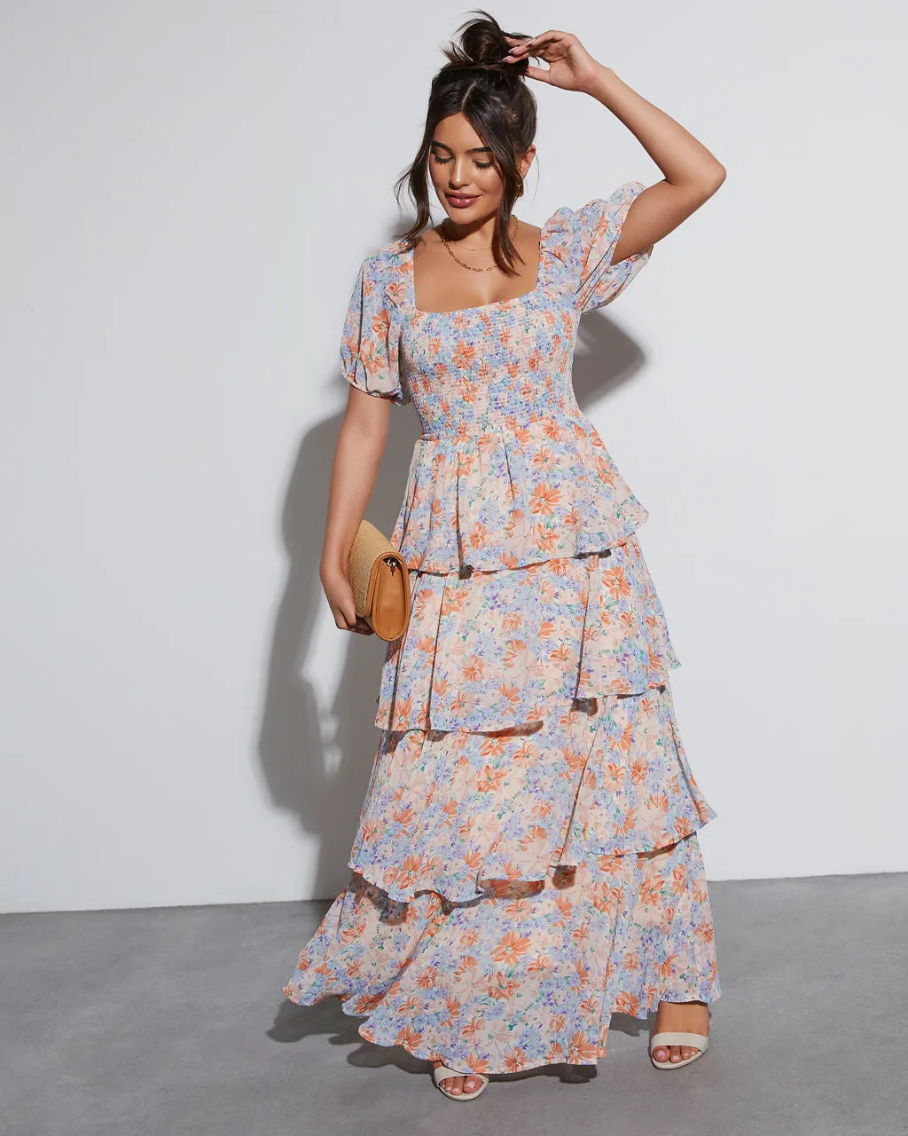 Blooming Beauty Tiered Floral Maxi Dress