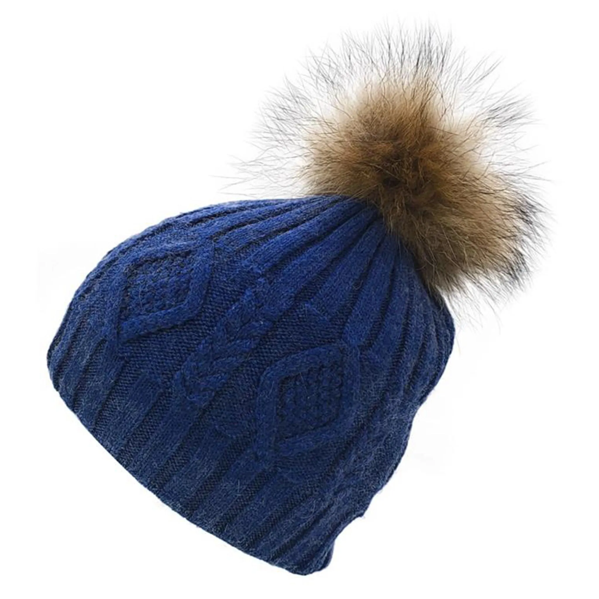 Bobble Blue Hat