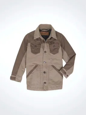 Boy's Wrangler Mixed Canvas Chore Coat