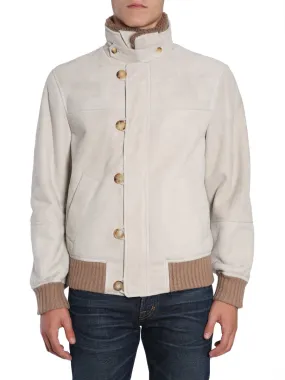 Brunello Cucinelli Shearling Bomber Jacket