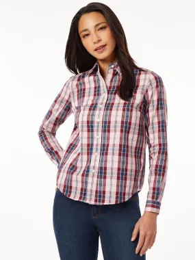 Button-Front Cotton Shirt