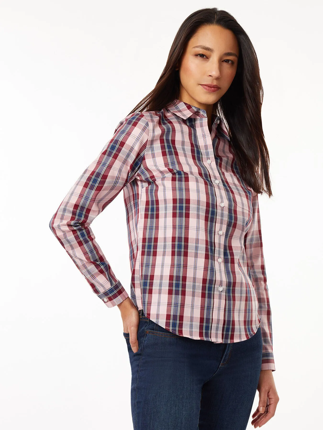 Button-Front Cotton Shirt