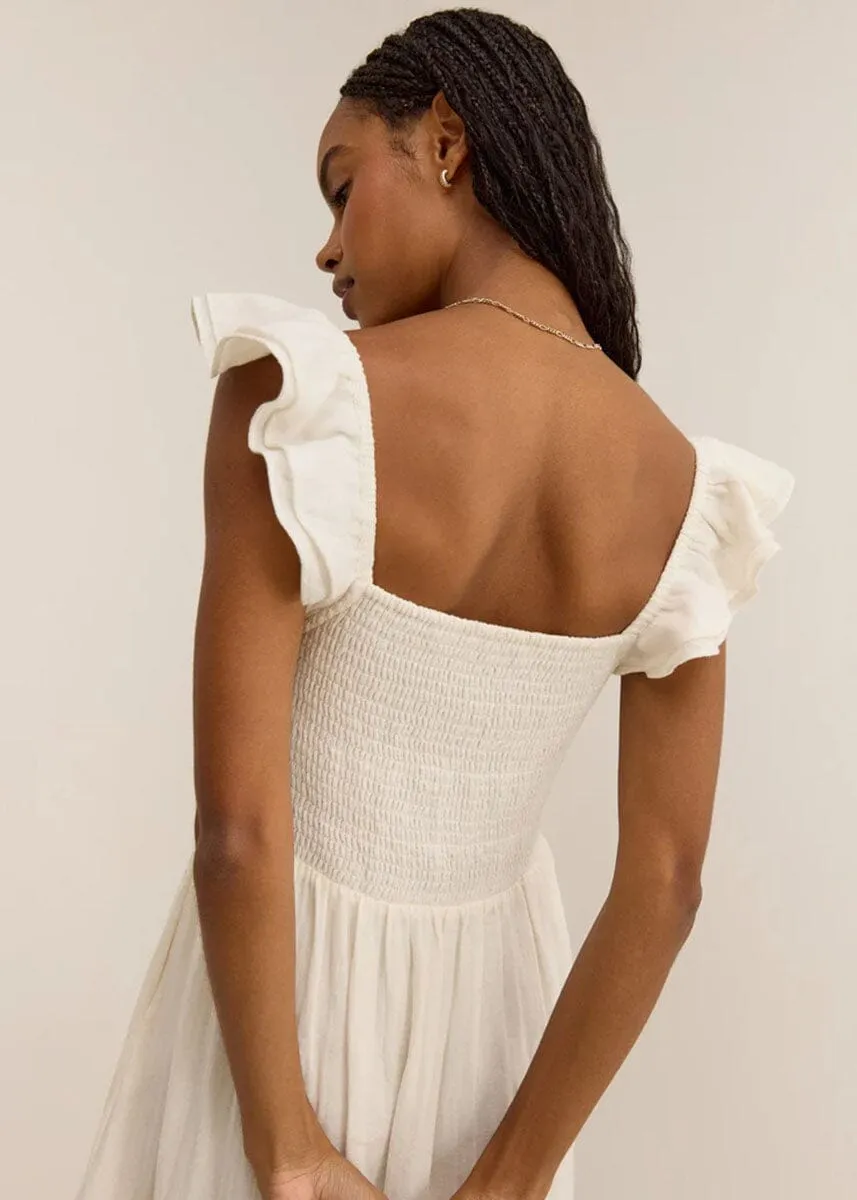 Calypso Midi Dress - Off White