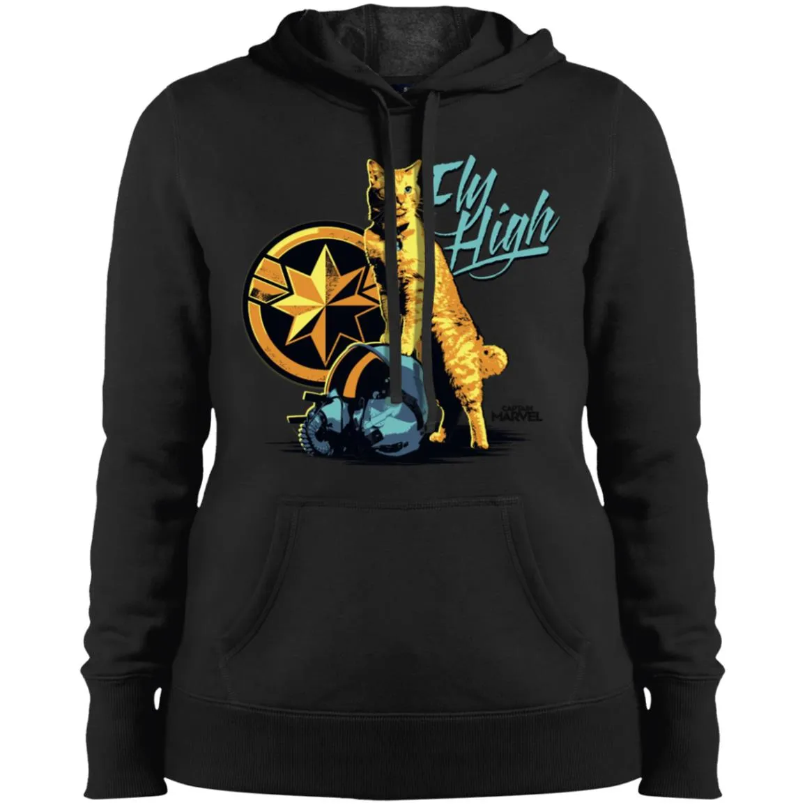 Captain Marvel Symbol Goose Fly High Women Hooded Sweatshirt