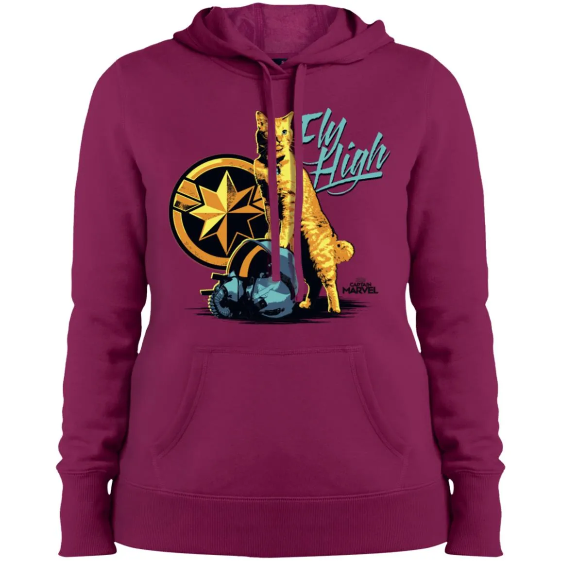 Captain Marvel Symbol Goose Fly High Women Hooded Sweatshirt