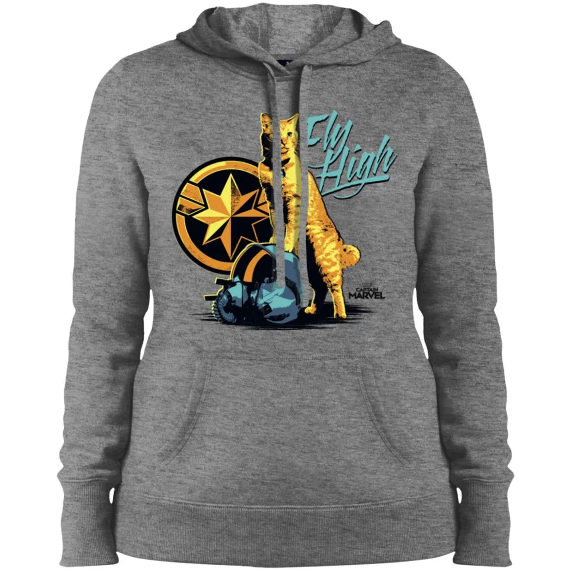 Captain Marvel Symbol Goose Fly High Women Hooded Sweatshirt