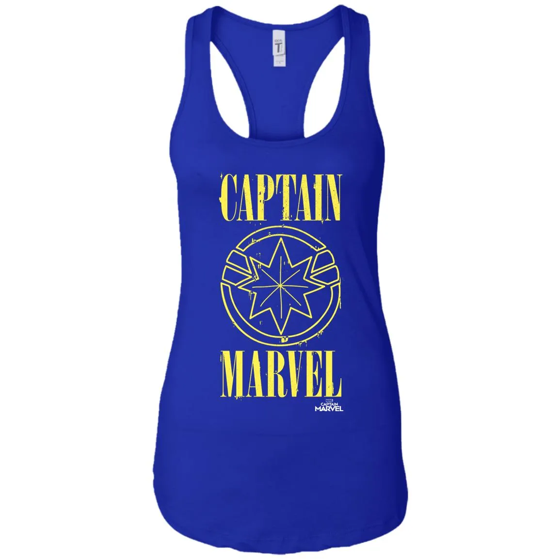 Captain Marvel Yellow Paint Drip Logo Women Tank Top