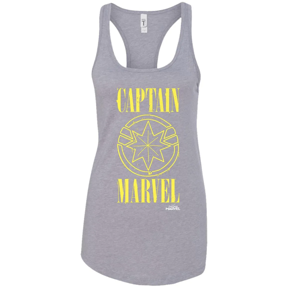 Captain Marvel Yellow Paint Drip Logo Women Tank Top