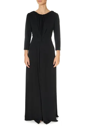 Carla Ruiz Black Long Braid Dress