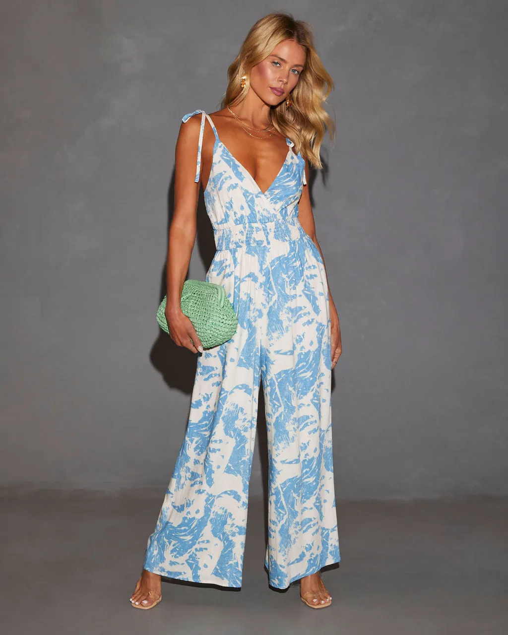 Celestia Elastic Waist Pocketed Jumpsuit