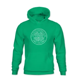 Celtic FC Mono Badge Youth Fleece Pullover Hoodie - Green