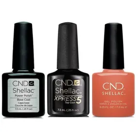 CND - Shellac Xpress5 Combo - Base, Top & Soulmate (0.25 oz)