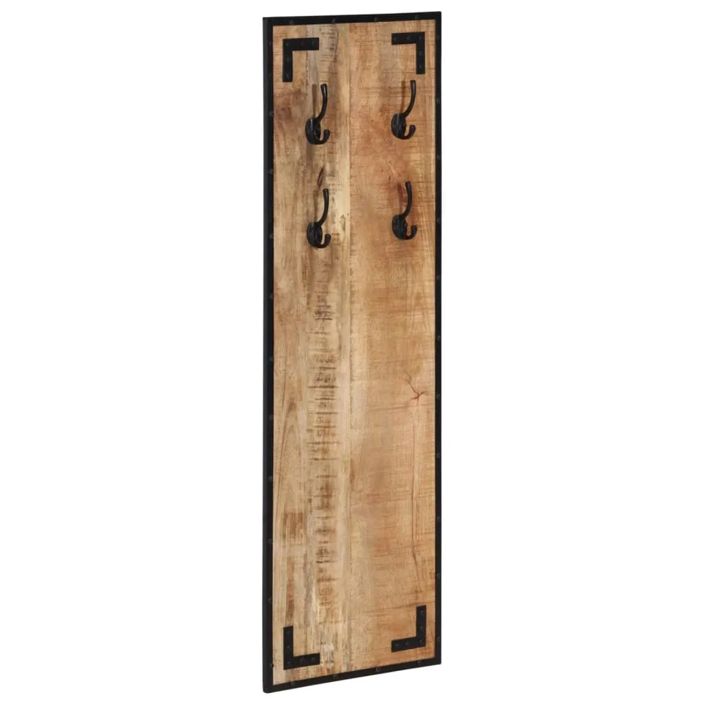 Coat Rack 35x8x110 cm Solid Rough Wood Mango