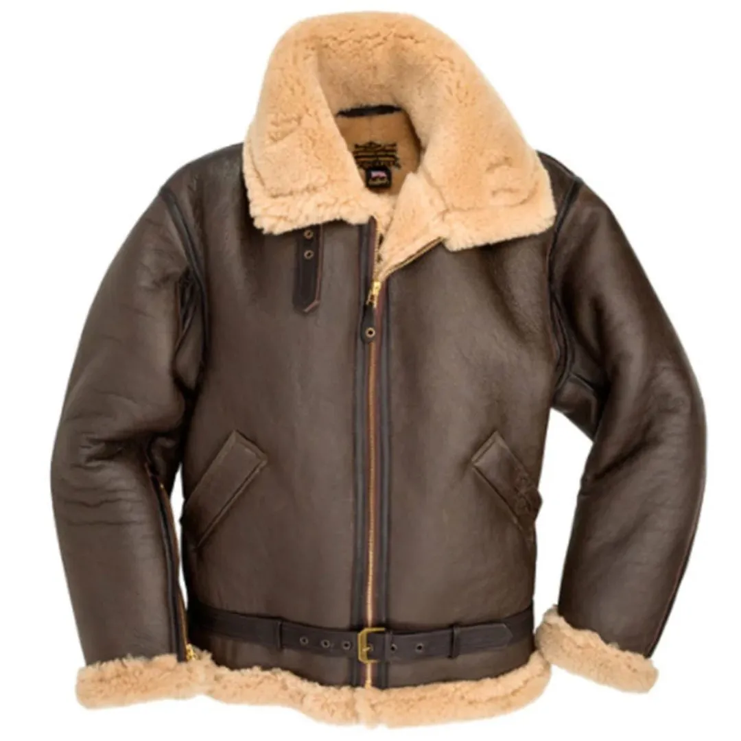 Cockpit USA Men's British R.A.F. Sheepskin Bomber Jacket