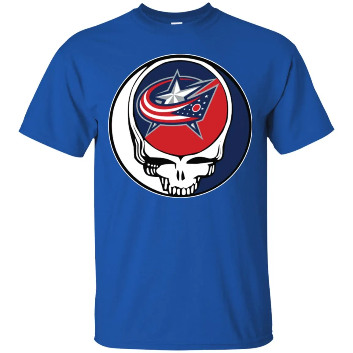 Columbus Blue Grateful Dead Steal Your Face Hockey Nhl Shirts