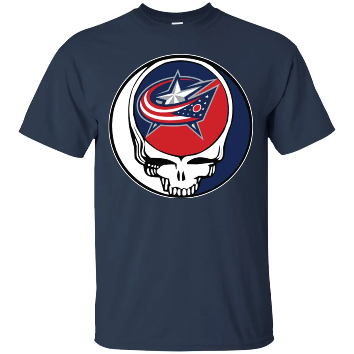 Columbus Blue Grateful Dead Steal Your Face Hockey Nhl Shirts