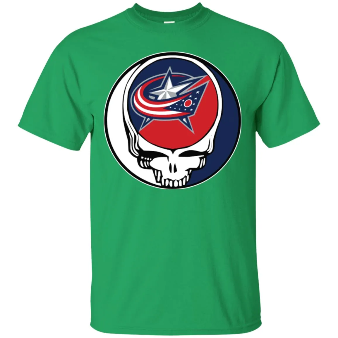 Columbus Blue Grateful Dead Steal Your Face Hockey Nhl Shirts