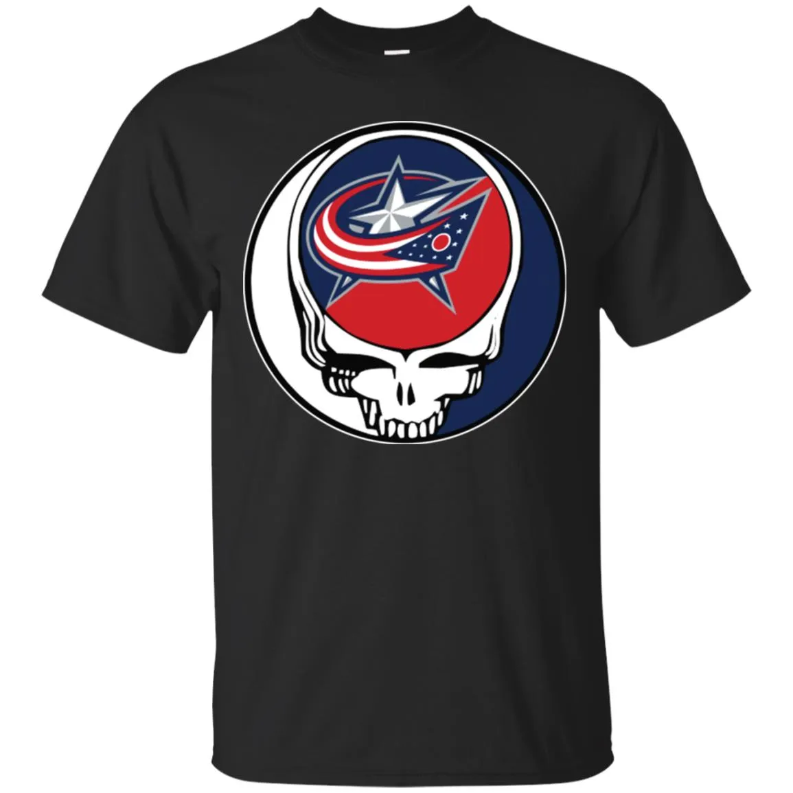 Columbus Blue Grateful Dead Steal Your Face Hockey Nhl Shirts