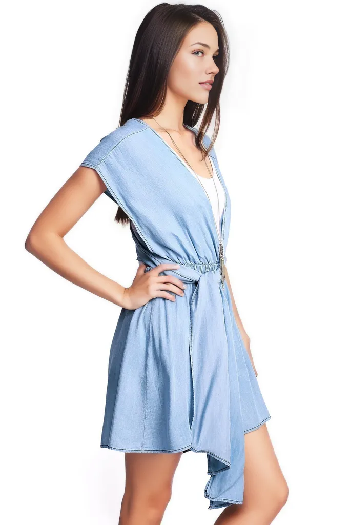 Convertible Chambray Romper