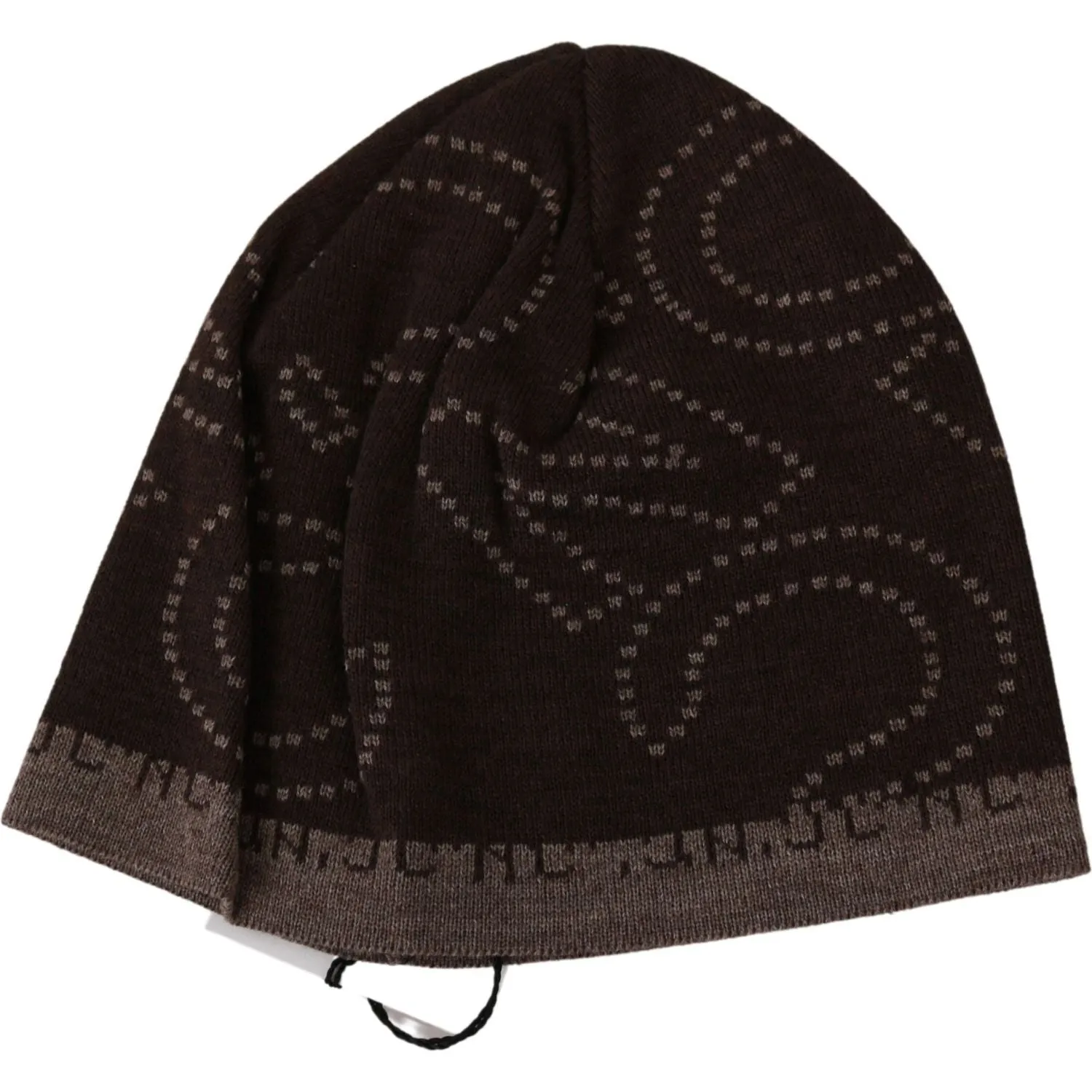 Costume National Chic Two-Tone Wool Blend Beanie