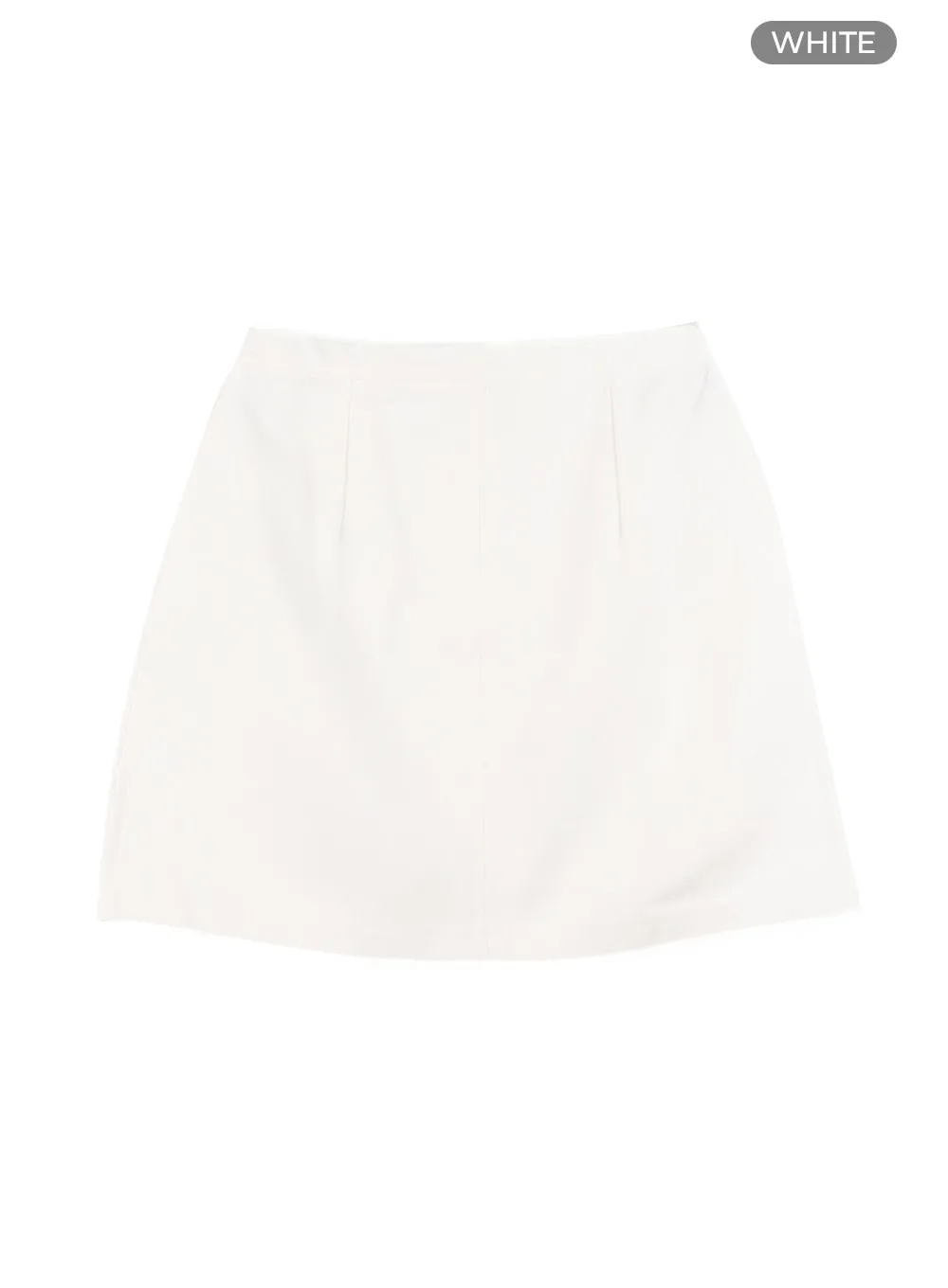 Cotton Solid Mini Skirt OM429