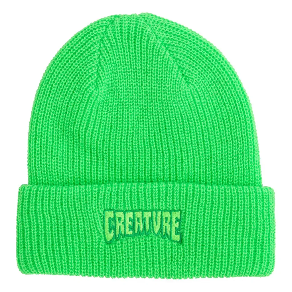 Creature Outline Shoreman Beanie Safety Green