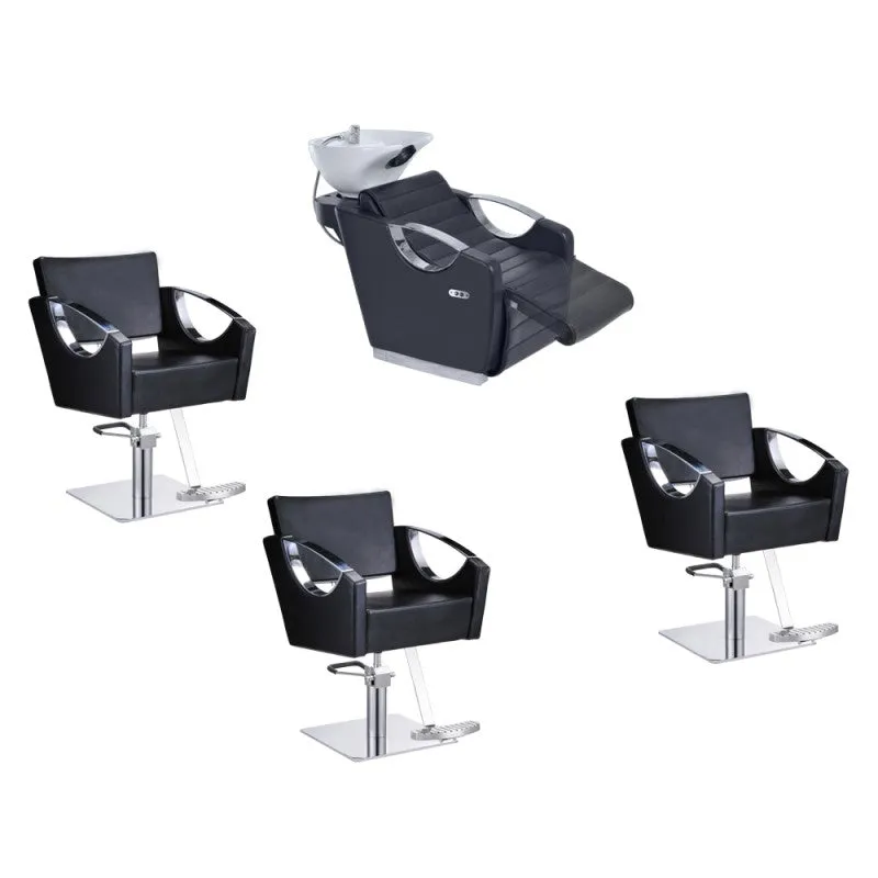 DIR Victoria Backwash Unit   3x Creatività Styling Chairs Salon Package