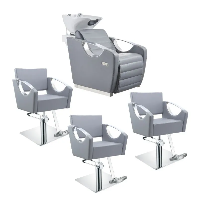 DIR Victoria Backwash Unit   3x Creatività Styling Chairs Salon Package