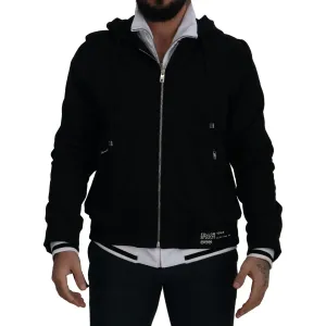 Dolce & Gabbana Elegant Black Bomber Jacket with Hood