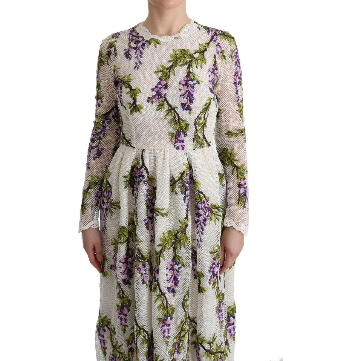 Dolce & Gabbana Elegant Maxi A-line Long Sleeve Dress